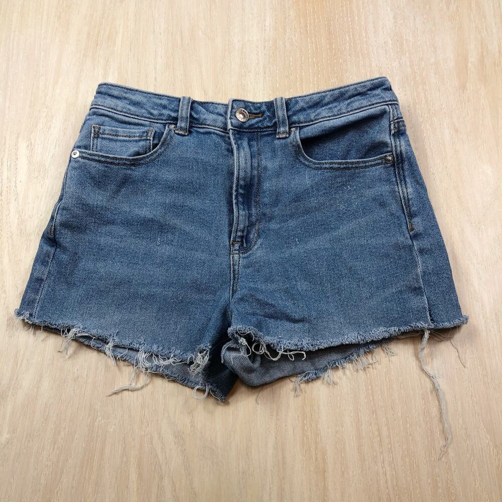 American Eagle Stretch Cut Off Mom Jean Casual Summer Everyday Denim Shorts 4